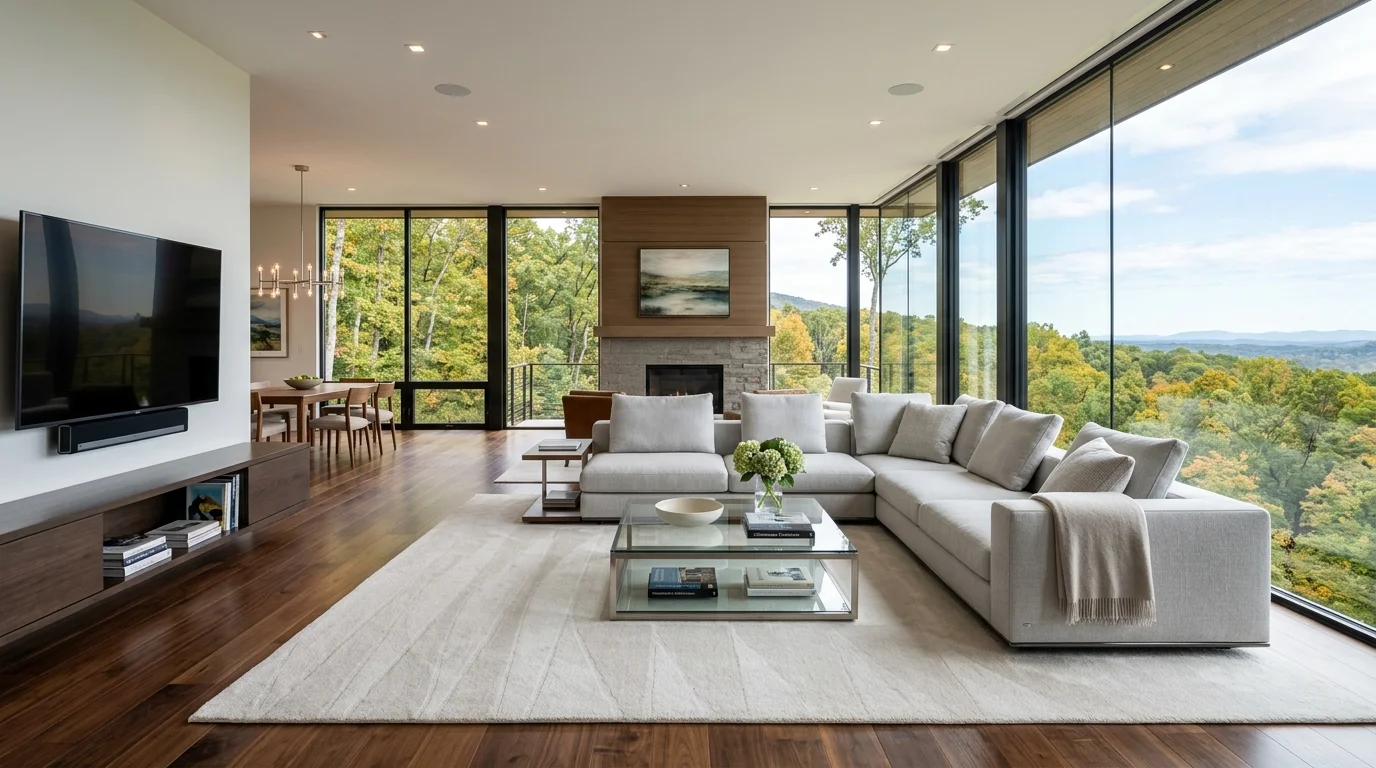 Residential living room deep clean in Chattanooga TN